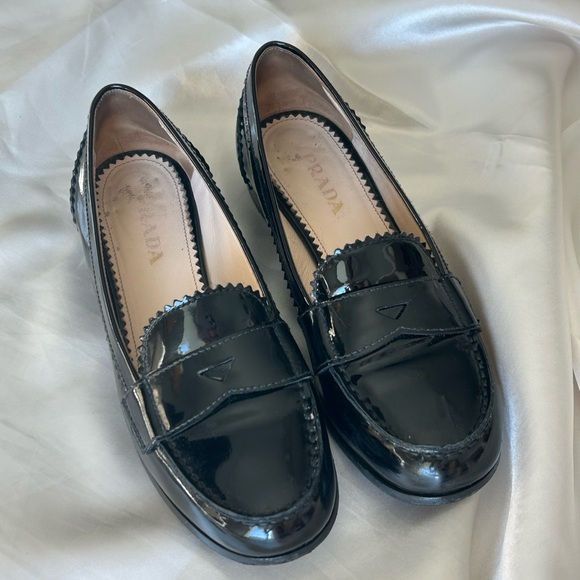 Prada Shoes - Prada Shiny Black Loafers